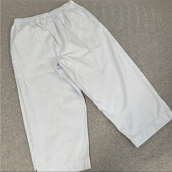 Vintage Sarah Bentley Cropped Pants Size Small Coastal Striped Pullup High Rise - Picture 2 of 8